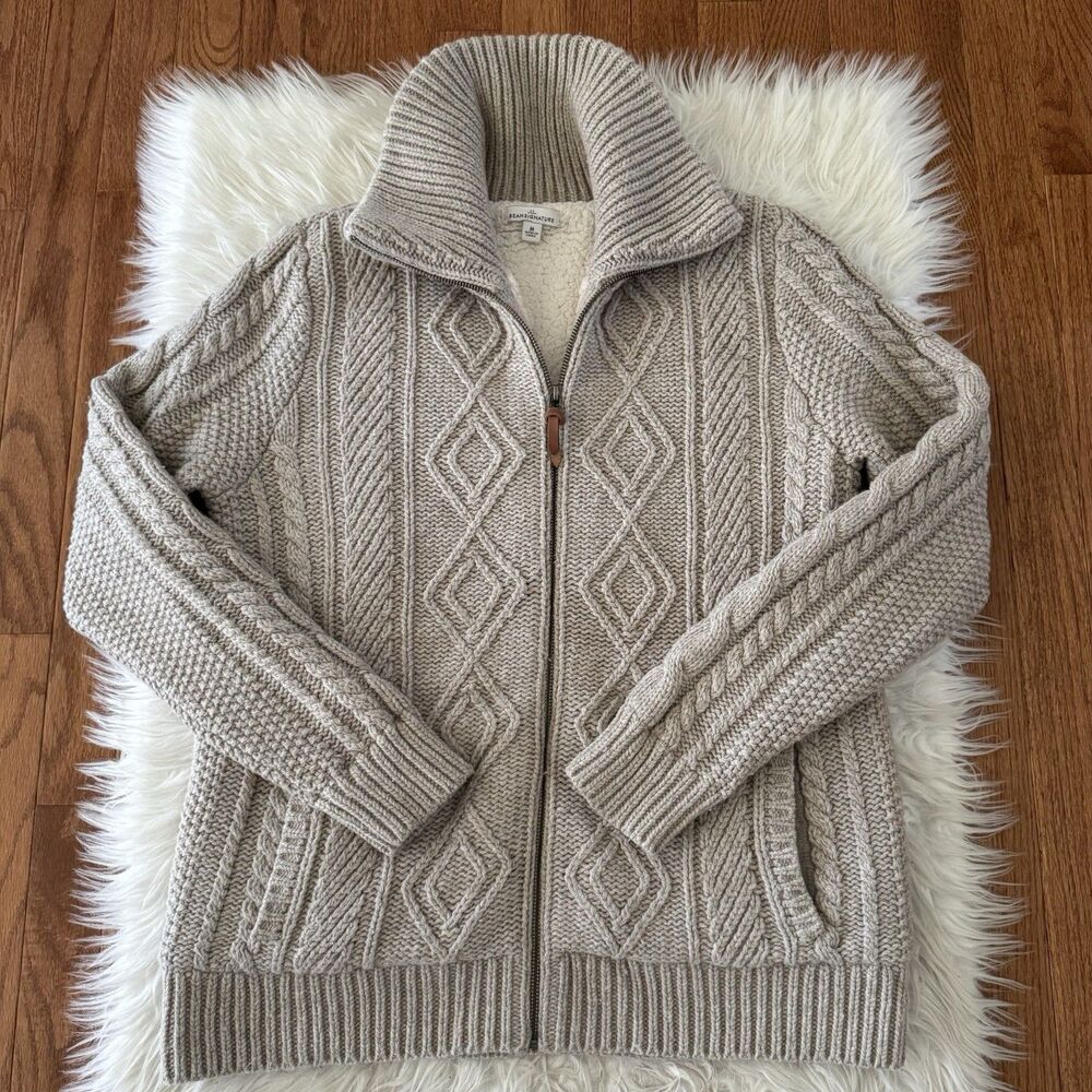 Women's Cable Knit Sweater - Gray